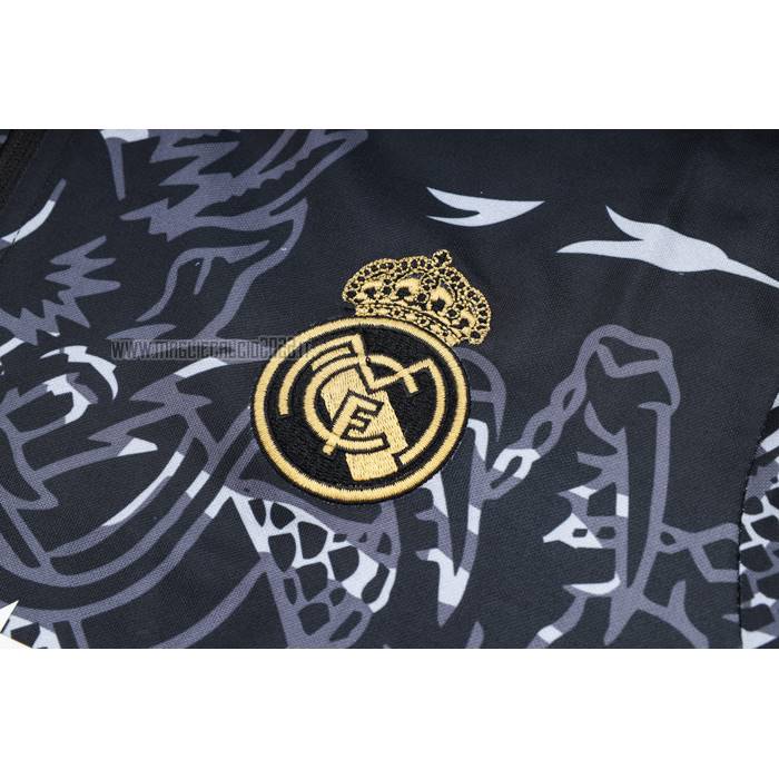 Tuta da Track de Felpa del Real Madrid Bambino 2023-2024 Nero